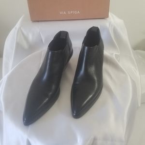 Via Spiga black ankle boots womens
